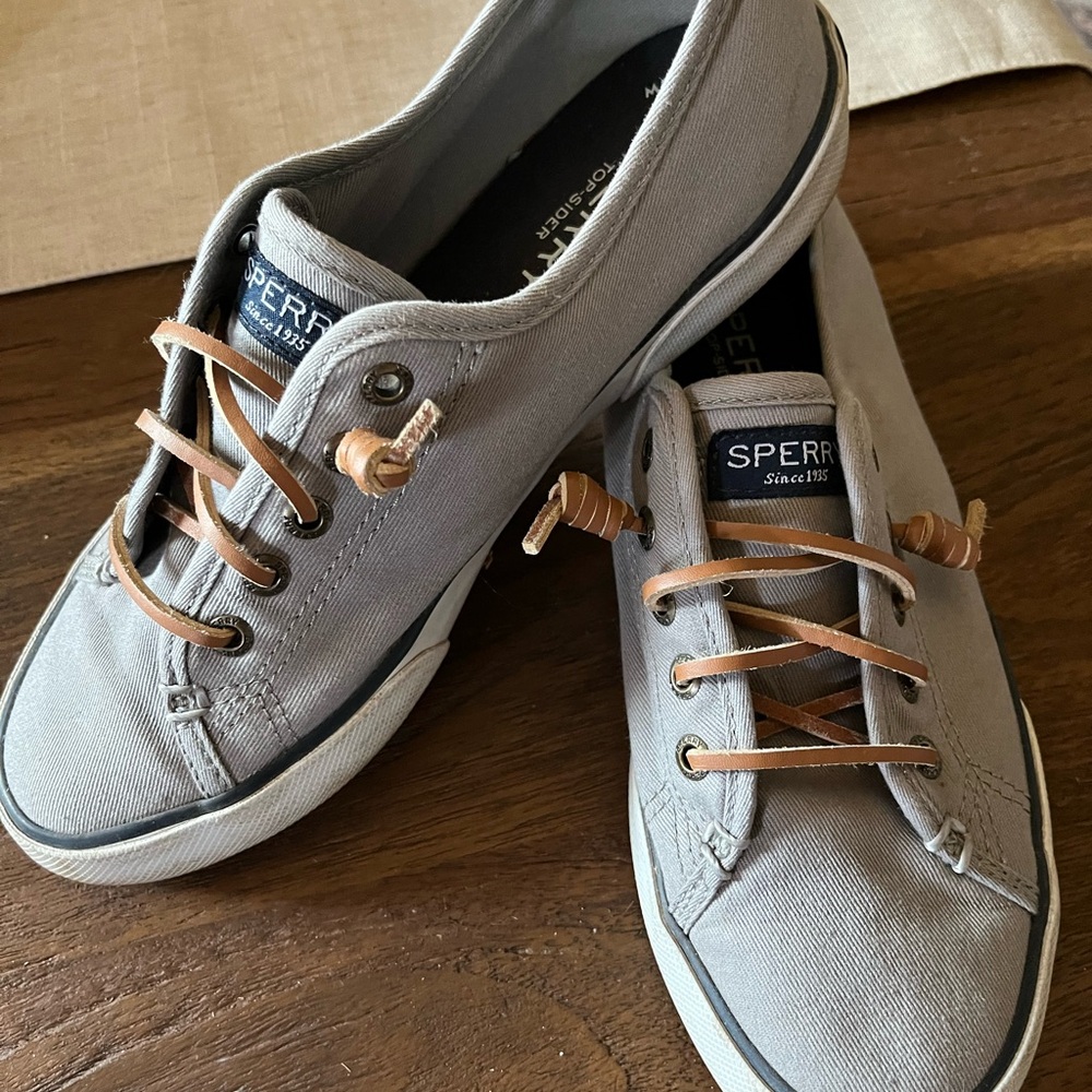 Sperry Women's Gray Canvas Athletic Shoes
